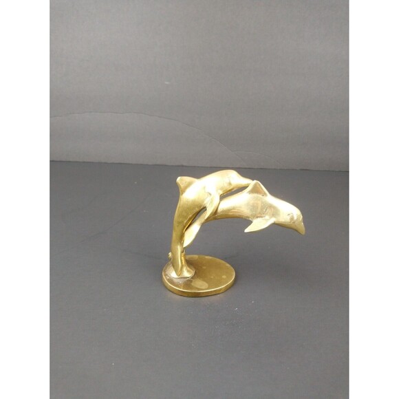 VTG MCM Leaping Dolphins Statue Figure Decor 4" - Picture 5 of 8